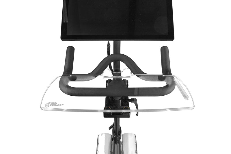 TFD The TrayV2 | Improved V2 Tray for Peloton Bike (orginals) - Work & Ride with Your Phone, Laptop, Book or Tablet (Black) (Tray V2, Acrylic Clear) Tray V2