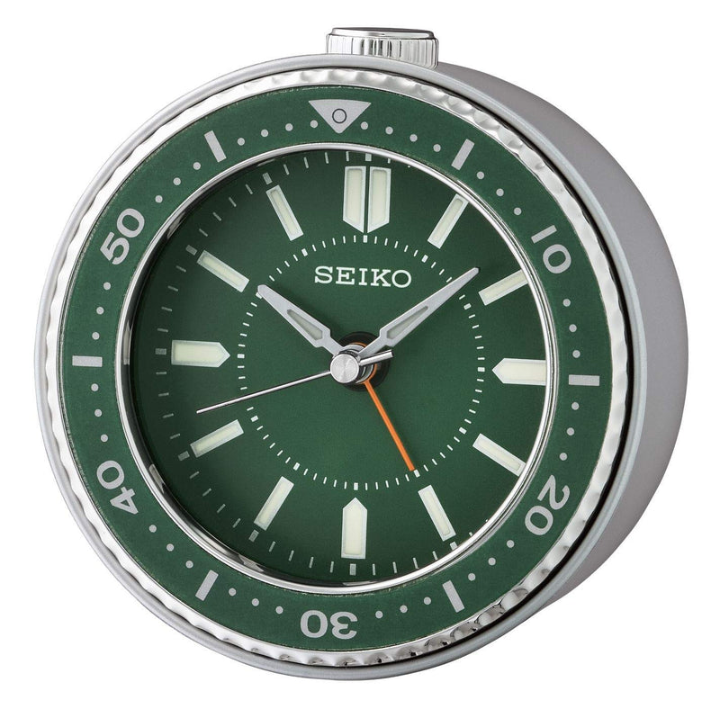 SEIKO Mai Bedroom Alarm Clock, Metallic Green