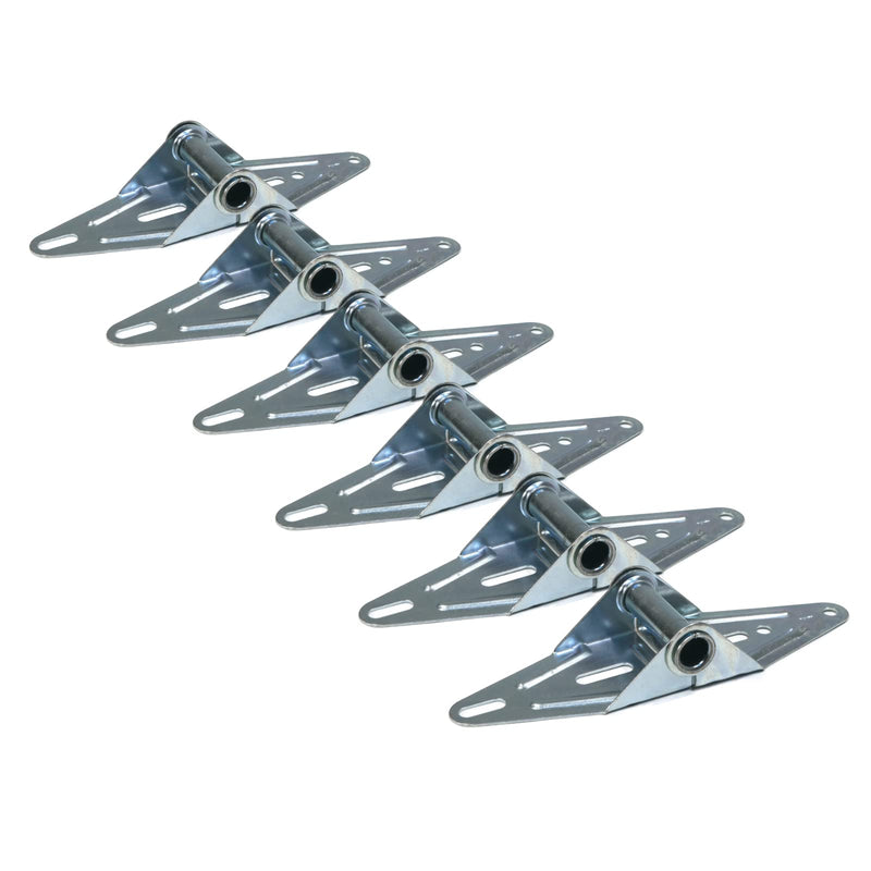 The ROP Shop 6-Pack - Garage Door #1 Hinges, 18 Gauge, Narrow Body for Center & Edge Mount