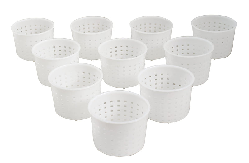 PetriStor 10pcs Small Cheese Mold for Cheese Making 1/3 qt - Soft Cheese Molds - Homemade Cheese Making Supplies - Cream Cheese Form Mold - Moldes Para Queso Fresco Casero - Feta Cheese Making