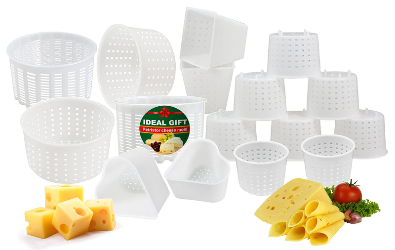 16 Pcs Soft Cheese Making Kit for Beginners - Small Cheese Molds - Cream Cheese Molds for Making Cheese - Molde Para Queso Fresco Casero - Paneer Maker Mold - Cheese Making Supplies №3