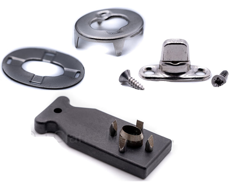 Turnbutton fastener 6mm kit with cutting tool Eyelet, bases, screws for boat canopy canvas cover twist fastener (10) 10