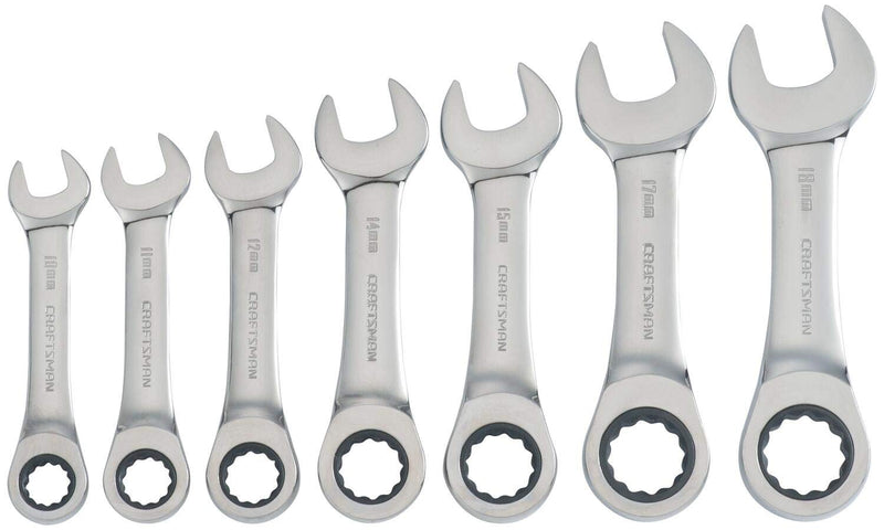 CRAFTSMAN CMMT87025 7-Piece 12-Point Metric Ratchet Wrench Set (Pack of 1)