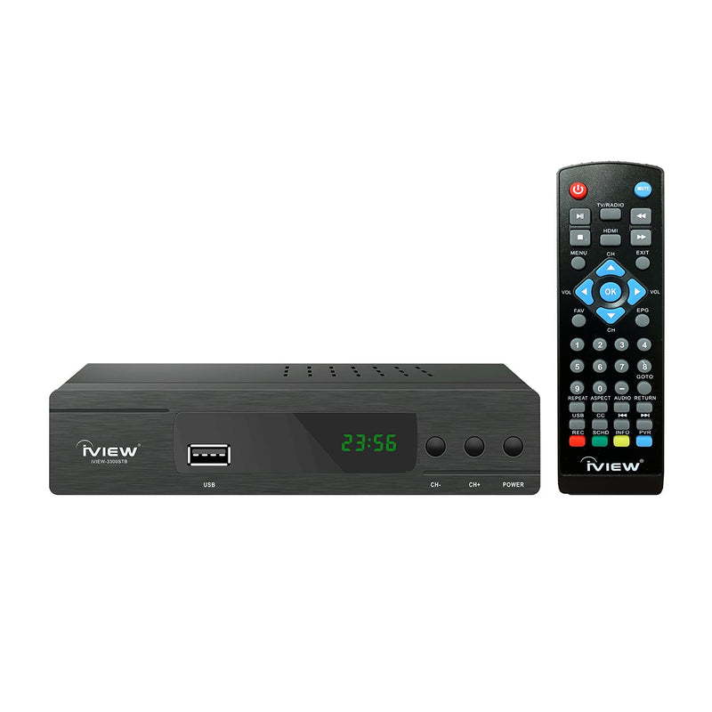  [AUSTRALIA] - iView 3300STB ATSC Converter Box with Recording, Media Player, Built-in Digital Clock, Analog to Digital, QAM Tuner, HDMI, USB 3300STBA (New firmware)
