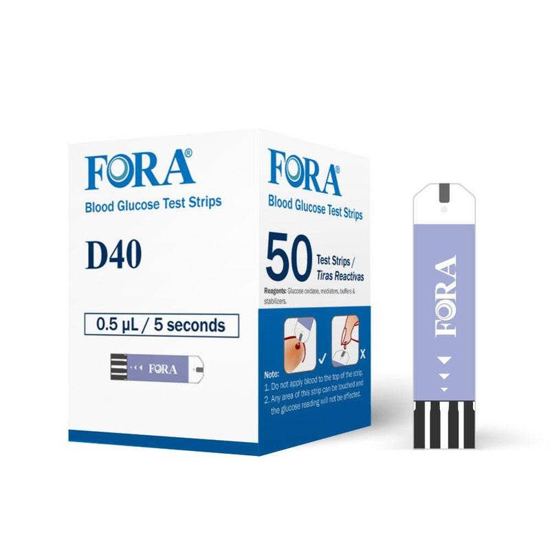 FORA D40 D40d D40g Blood Glucose Test Strips - 50 Count 1