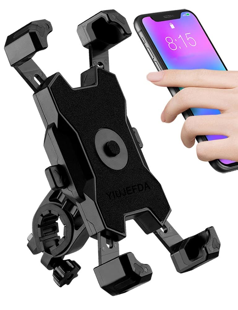 2025 Upgraded Bike Phone Mount, Easy Install and Quick Release Bicycle - Motorcycle Handlebar Phone Mount Holder, Bike Phone Holder for iPhone and More 4.7-6.8 inch Cell Phone