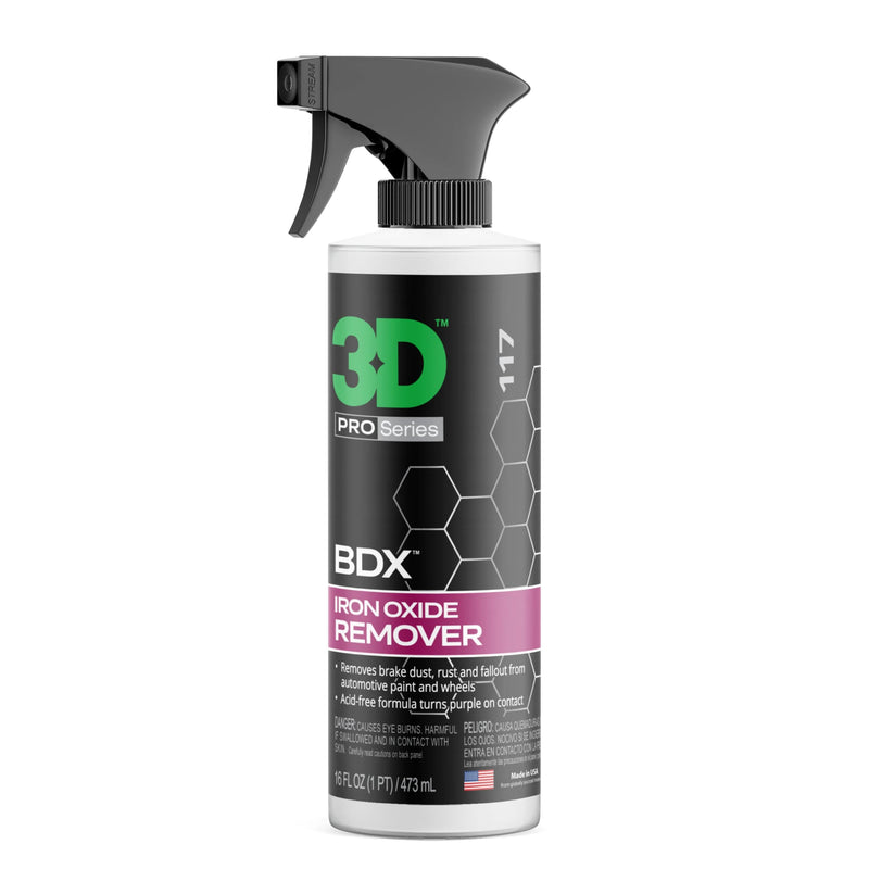3D BDX Iron Remover – Fast Acting Fallout & Brake Dust Cleaner | Purple Color-Changing Spray for Wheels & Paint | Acid-Free | Made in USA | Car Detailing | 16 oz 16oz.