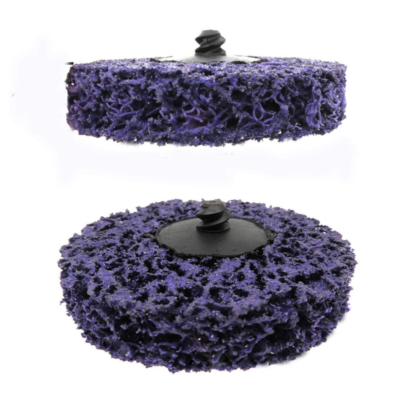 SIGNI Poly Strip Abrasive Surface Conditioning Quick Change Rolok Disc for Quick Paint, Rust, and Oxidation Removal - 3 Inch Diameter - Ideal for Automotive, Metalworking, and DIY (Purple,10 pcs) Purple