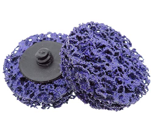 SIGNI Poly Strip Abrasive Surface Conditioning Quick Change Rolok Disc for Quick Paint, Rust, and Oxidation Removal - 2 Inch Diameter - Ideal for Automotive, Metalworking, and DIY (Purple, 10 pcs) Purple