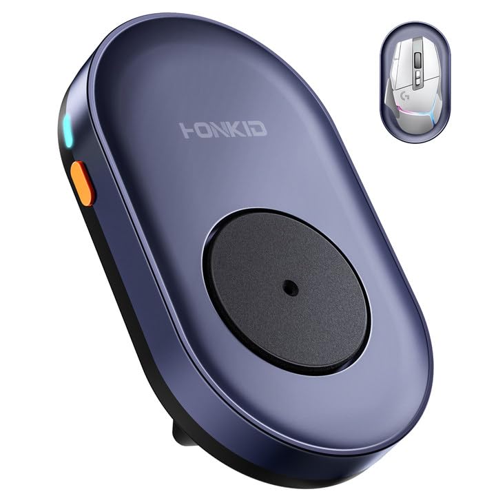 HONKID Undetectable Mouse Mover Jiggler with ON/Off Switch and USB Port Drive-Free,Simulate Physical Automatically Mouse Movement,Prevent Computer Laptop Inactive/Lockdown (Purple) PURPLE