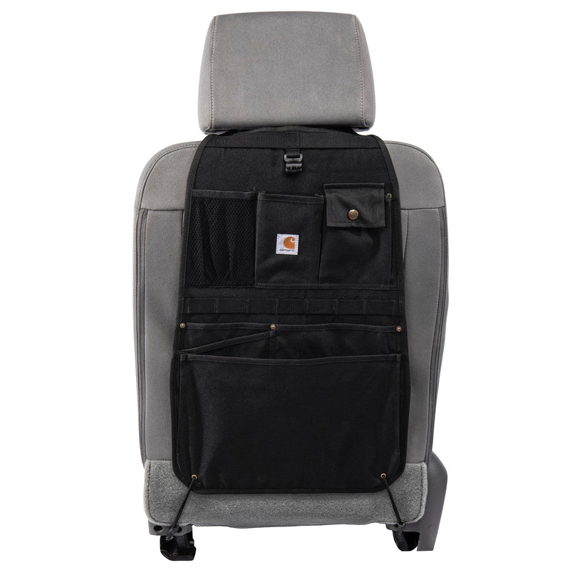 Carhartt Universal Nylon Duck Seat Back Organizer, Black One Size Universal Nylon Duck Canvas Automotive Seat Back Organizer