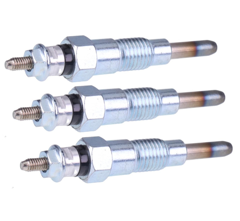 JEENDA 3PCS Glow Plugs M811937 MIU802457 for John Deere X495 X595 X740 X744 X748 X749 X750 X754 X758 1435 1023E 1025R 1026R 2025R 2026R 2305 2320 2030A 850D 855D Yanmar Engine 3TNV76 3TNM74 3TNV70
