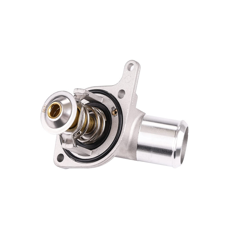Coolant Thermostat Compatible with Chevy GMC Hummer Camaro Corvette Silverado Suburban Tahoe, Sierra Yukon, H2 Engine Thermostat Housing Water Inlet Assembly, Replace 15-11057 12600172 15-10412