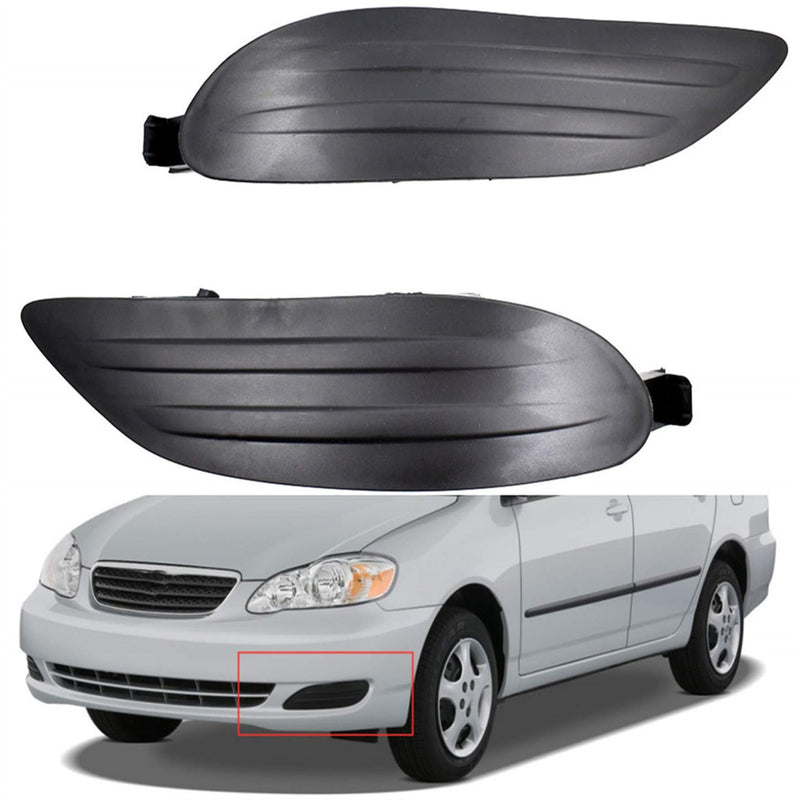 munirater 2-Pack Front Bumper Fog Light Cover Grilles Replacement for 2005-2008 Corolla Left and Right Side 52128-02200 52127-02170