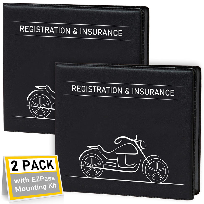 CANOPUS Car Registration and Insurance Holder, Car Document Holder, Vehicle Registration and Insurance Card Holder, Wallet for Auto, Trailer, Motorcycle, Truck, Vehicle Paperwork Organizer (2 Pack)