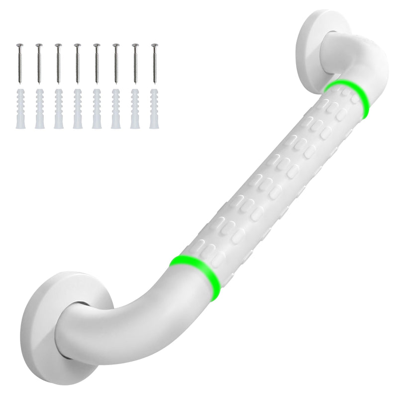 Non-Slip handrails, Stainless Steel Shower Safety Handles, Suitable for bathrooms, Elderly, Handicapped, Handicapped, and Pregnant Women (White, 23.6 1.4in) White 23.6*1.4in