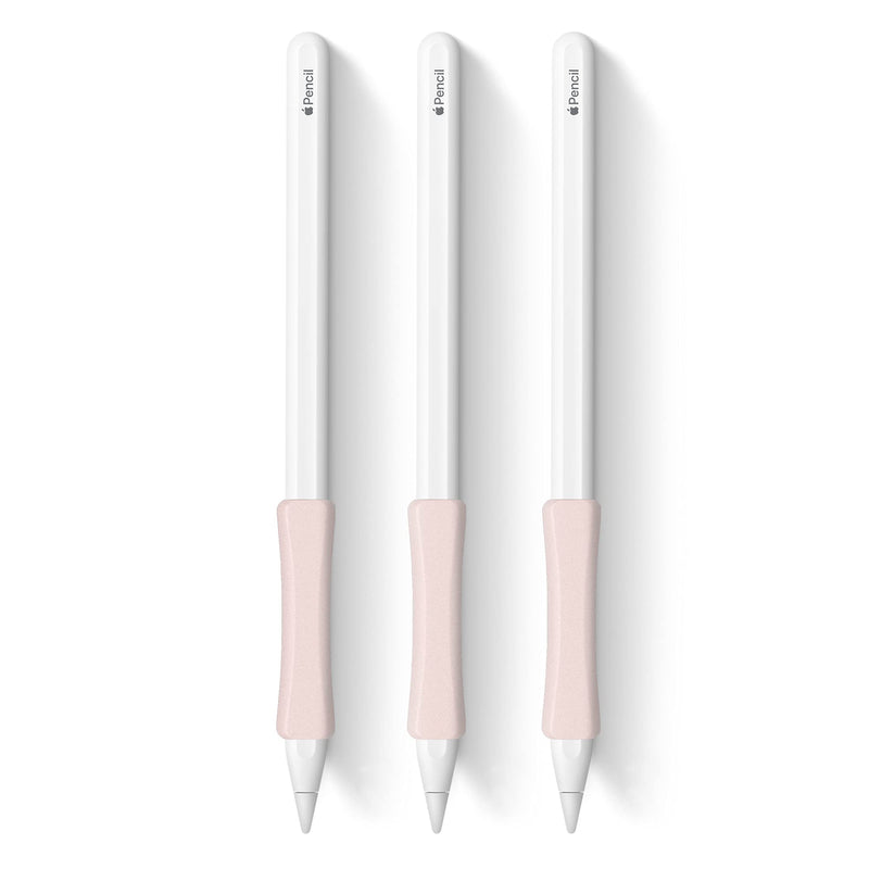 3 Pack Pink iPencil Grips Case Cover Ergonomic Silicone Sleeve Holder Compatible with Apple Pencil 2nd Generation, iPad Pro 11 12.9 inch 2018 Pink*3