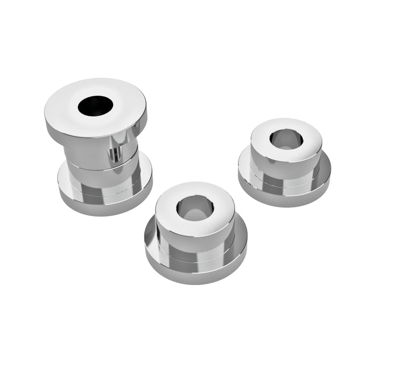 CNC Solid Billet Handlebar Riser Bushings Compatible With Harley Softail Dyna Sportster 1984-2016,Low Rider,Street Bob,CVO,Super Glide,Wide Glide,Switchback,Fat Bob,Daytona,Sturgis Silver