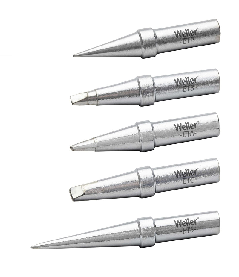 Weller Genuine 5 Piece Tip Set for WE1010NA | ETSET-5 Various Screwdriver and Conical