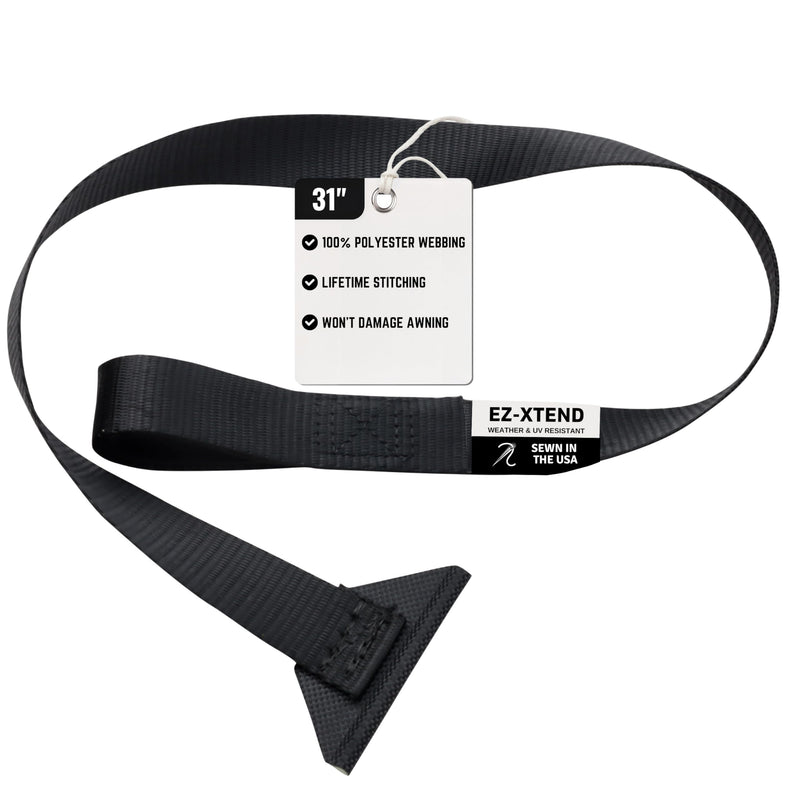 EZ-Xtend RV Camper Window Awning Pull Strap. Replacement Strap Made with UV Polyester Webbing, Lifetime Thread for Easy Operation RV Patio Window Awning. Sewn in USA (31") 31"