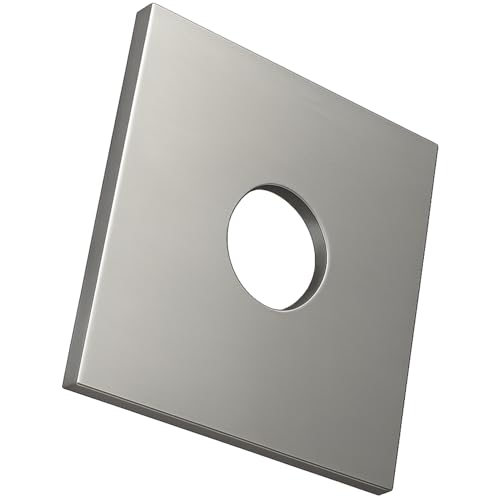 M8 Square Plate Washers (25 Pack), Zinc Plated Steel Rectangular Flat Washers, Timber Structural Reinforcement Framing Washers for Metric Bolts & Nuts, DIN 436 (8mm x 30mm / 0.315" x 1.181") 25 M8