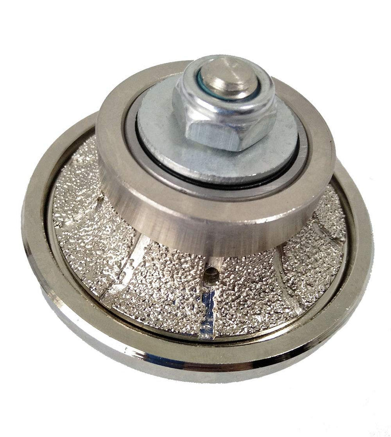 B10 Demi Half Bullnose Vacuum Brazed Diamond Hand Profile Wheel 5/8-11 | 3/8 Inch Router Bit for Granite Concrete Marble Countertop