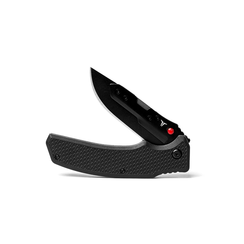 TRUE Replaceable Blade Knife | Pocket Knife with Drop Point Black Oxide Blade, 3CR13 Stainless Steel, 2-Step Replaceable Blade System