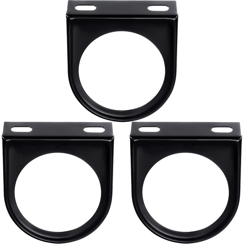 Frienda 3 Pieces 2 Inch Single Gauge Mounting Panel Black Single Gauge Mounting Bracket Pod Single Hole Meter Gauge Pillar Mount Pod Holder for Auto, Truck, Boat and More