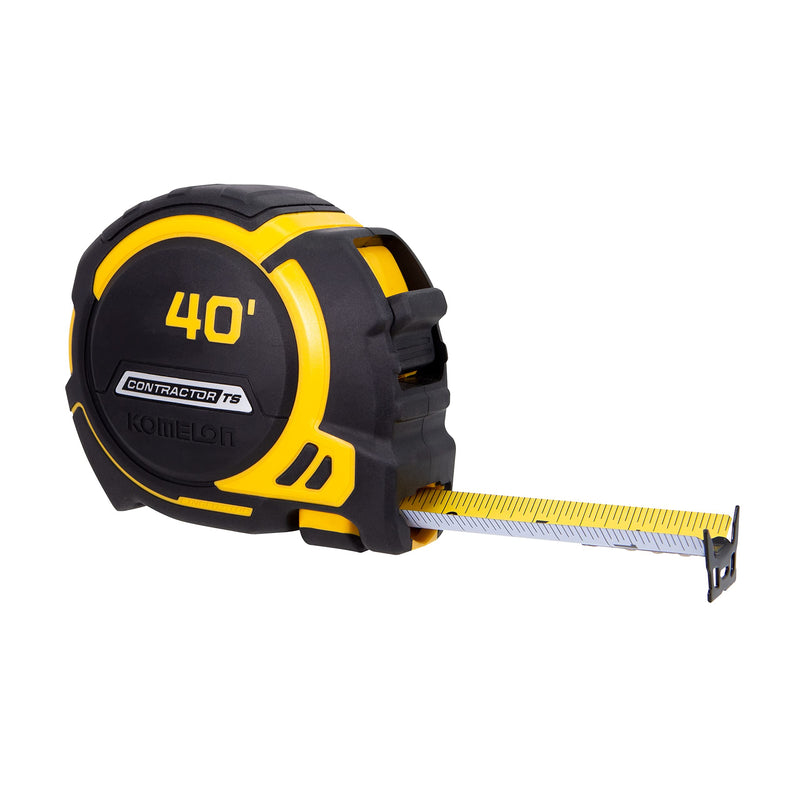 Komelon 40-Ft Contractor TS Wide Blade Tape Measure with Backside Printing, Manual Lock, Long Standout (93440) 3.7 m WIDEBLADE - 40FT