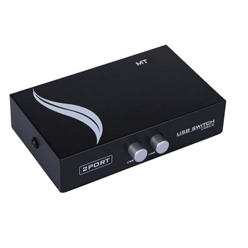 2 Port VGA Switch Video Selector Switcher Box 15 Pin VGA 2 in 1 Out Switcher Two Way VGA Video Switch for PC TV Monitor - Black