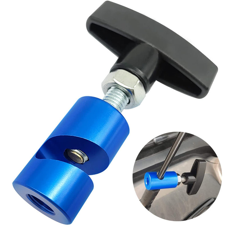 ZKTOOL1063 Lift Support Clamp with Brass Core Protection, 2-in-1 Hood Strut Clamp and Spark Plug Caliper, 12mm Spark Plug Gap Tool Blue M12×1PC