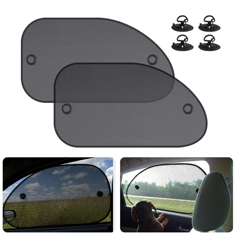 2 Pack Universal Car Window Shade, Cling Sunshade - Sun, Glare and UV Rays Protection for Your Child - Baby Side Window Car Sun Shades, Blocks Over 98% of Harmful UV Rays (Large) 25.6"x15"