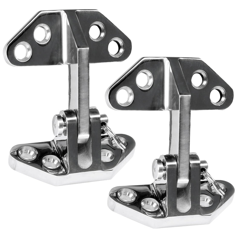 RedSnake Ship RV Accessories Yacht Hardware Marine Hatch Hinge Heavy Duty Long Reach 316 Marine Grade Stainless Steel Hinge with Removable Pin 3.6" x 2.8" (2PC) Long hinge 2PC