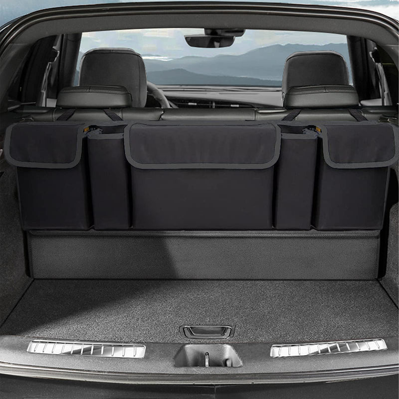 Car Trunk Organizer, Backseat Hanging Organizer with 5 Pockets, Waterproof Collapsible Cargo Storage Bag, Car Interior Accessories Car Seat Organizer for SUV, Truck, MPV Car Trunk Organizer 5Bag