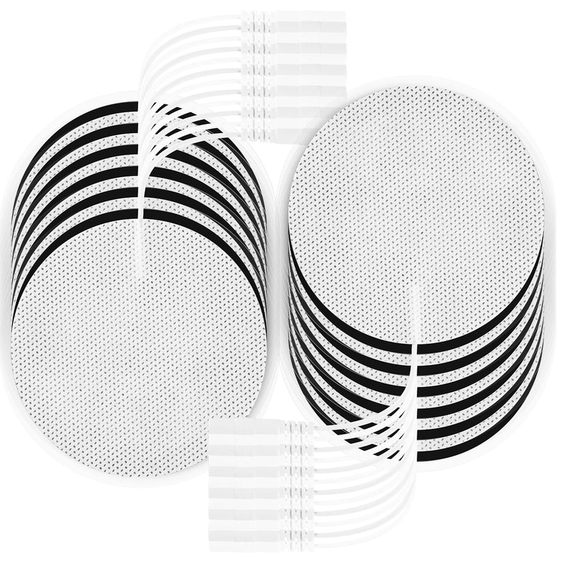 TENS Unit Pads 3" Round Electrodes - Compatible with Most TENS Machines, Replacement Pads Electrode Patches for Electrotherapy, 20 Count
