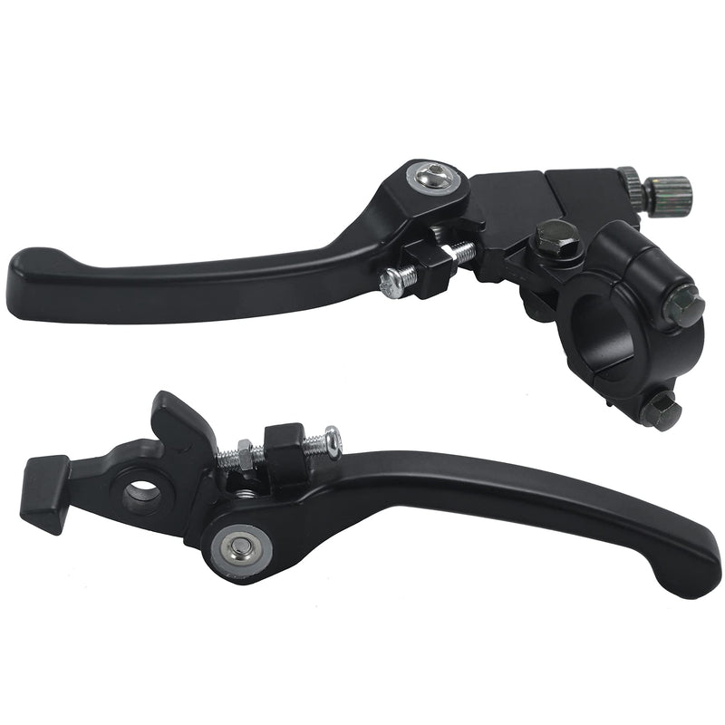 Black Folding Aluminum Clutch Brake Lever Compatible with 22mm 7/8 inch Handlebar 110cc 125cc 140cc TTR 125cc SSR Xmotos Apollo 125 Pit Dirt Bike Motorcycle Black