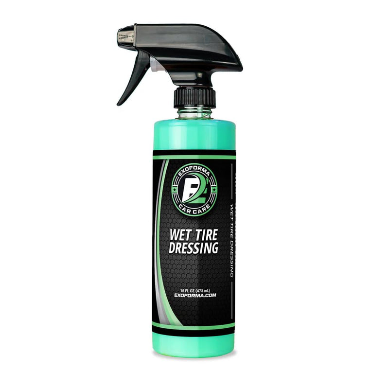 ExoForma Wet Tire Dressing Spray - Extremely High Shine Tire Dressing for That Wet Look - No Sling, Non-Greasy Silicone Formula with UV Protection - Easy to Apply, Minimal Cure Time - 16 fl oz 16 Fl Oz (Pack of 1)