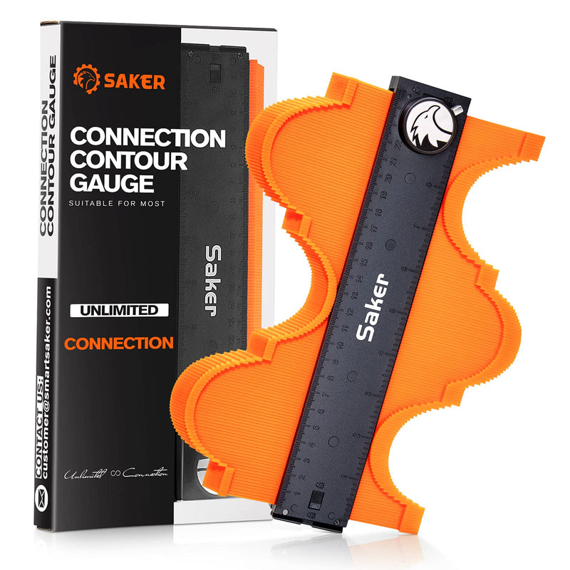 Saker Contour Gauge Profile Tool- Adjustable Lock-Precisely Copy Irregular Shape Duplicator (Unlimited Connection) Unlimited Connection