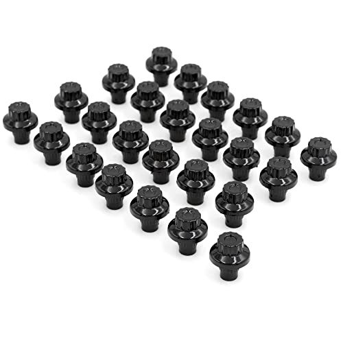 RTRHINOTUNING Black Wheel Rim Rivets Decorative Bolts 7.2 mm Shank Dia.