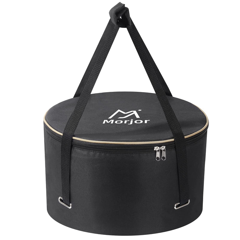 Morjor Dutch Oven Bag for 12 & 10 Inch Dutch Oven, Carry Bag with Extra Inner Crossed Straps & 2 Pockets 12 inch