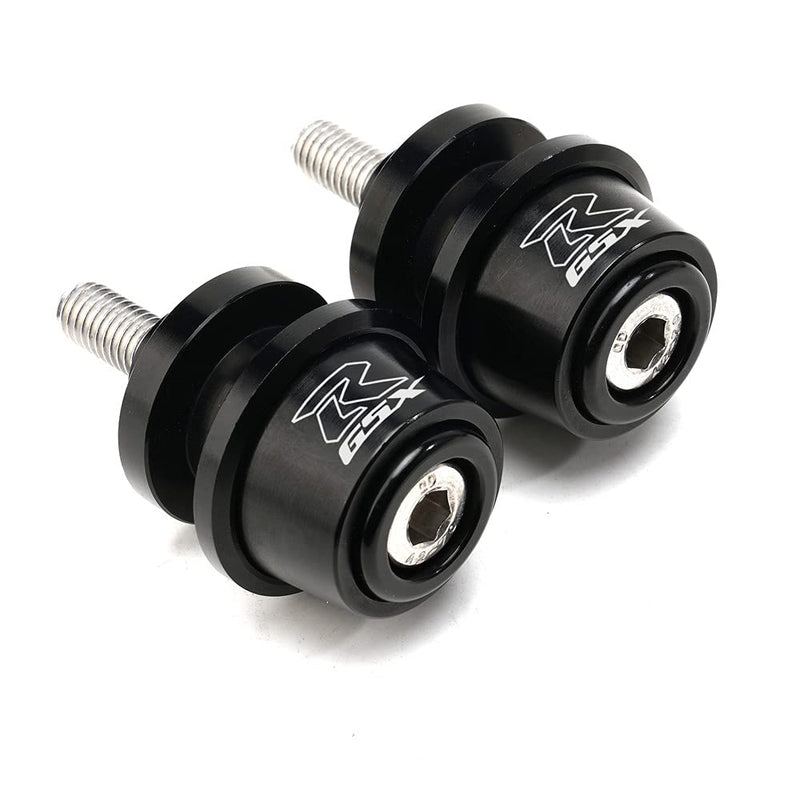 Motorcycle Swing Arm Spools Sliders, CNC Swing Arm Stand Screw, Swingarm Stand Paddock Compatible for Suzuki GSXR1000 GSXR1300 GSXR600 GSXR750 GSXR 125 GSXR 150 (Black) Black