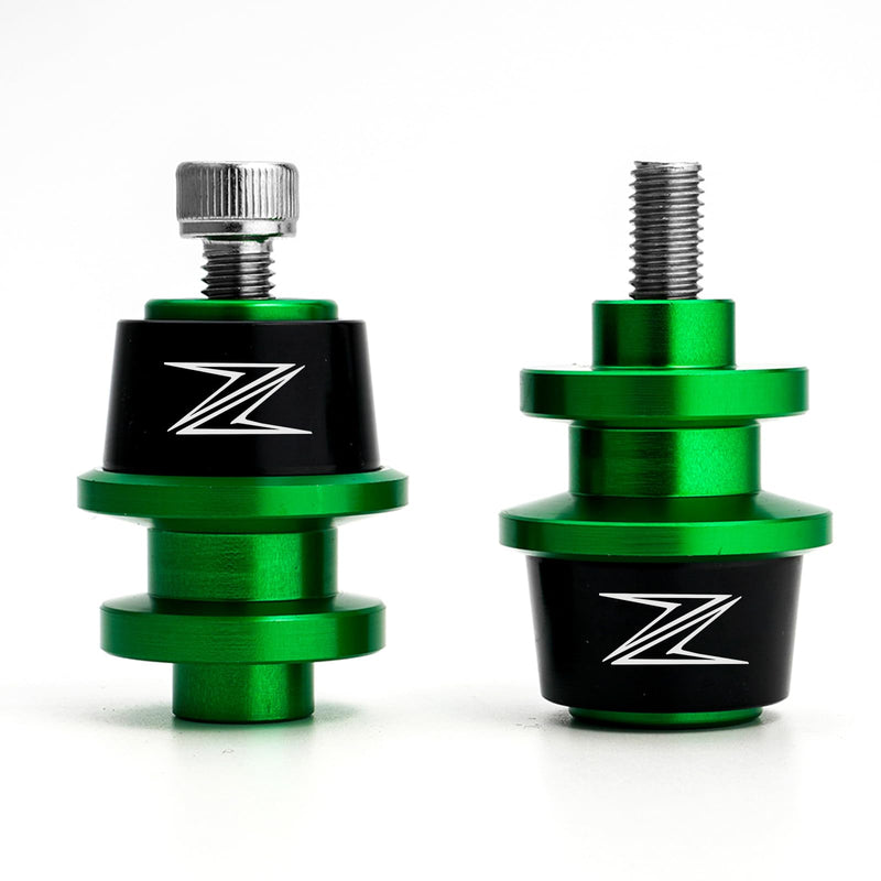 Motorcycle M8 Swing Arm Spools Sliders CNC Swing Arm Stand Screw Swingarm Stand Paddock Compatible for Kawasaki Z900 Z650 Z400 Z500 Z800 Z1000 Z1000SX Z1000R ZX-6R ZX-10R Z 500 900 (Green) Green