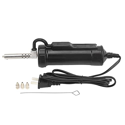 Electric Solder Sucker 30W Automatic Desoldering Pump with Vacuum Suction, 3 Nozzles (1.0mm, 1.5mm, 2.5mm) Tin Suction Device for Tin Removal Work (US Plug AC110V) ﻿