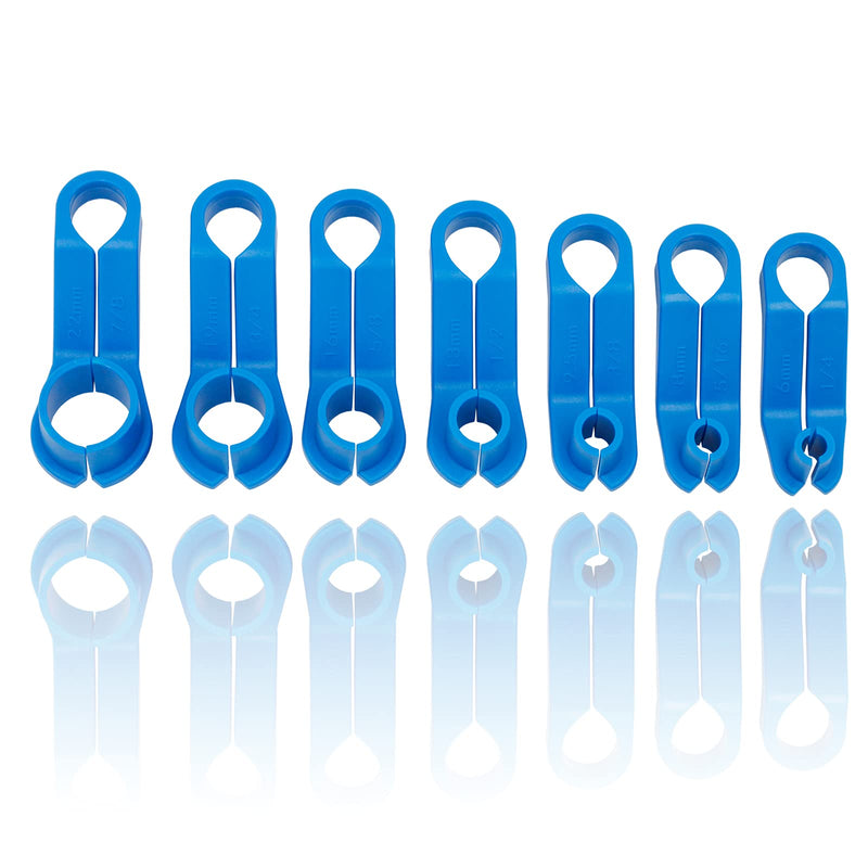 7PCS AC Fuel Line Disconnect Tool Set for Most Ford/GM/Chrysler/Mazda,Includes 1/4 5/16 3/8 1/2 5/8 3/4 7/8 Inch Transmission Oil Cooler Line Quick Disconnect Kit Fuel Line Removal Tool 7 PCS