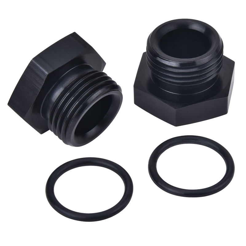 EVIL ENERGY 6AN Block off Cap ORB Plug Fitting Adapter Male Aluminum 2PCS