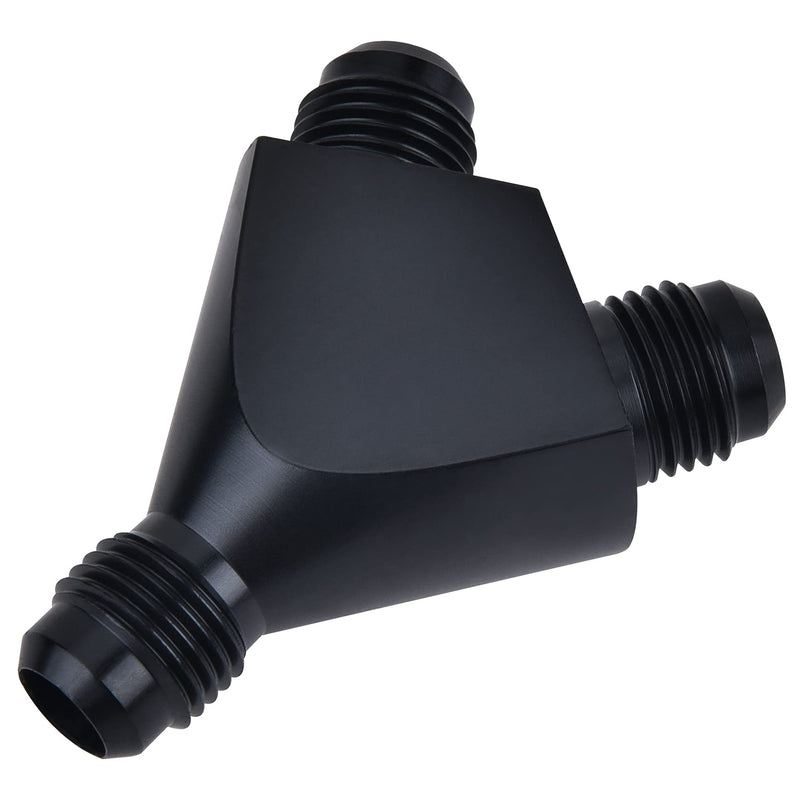 EVIL ENERGY 6AN Y Block Flare Fitting Adapter Union Splitter Black 3 × 6AN