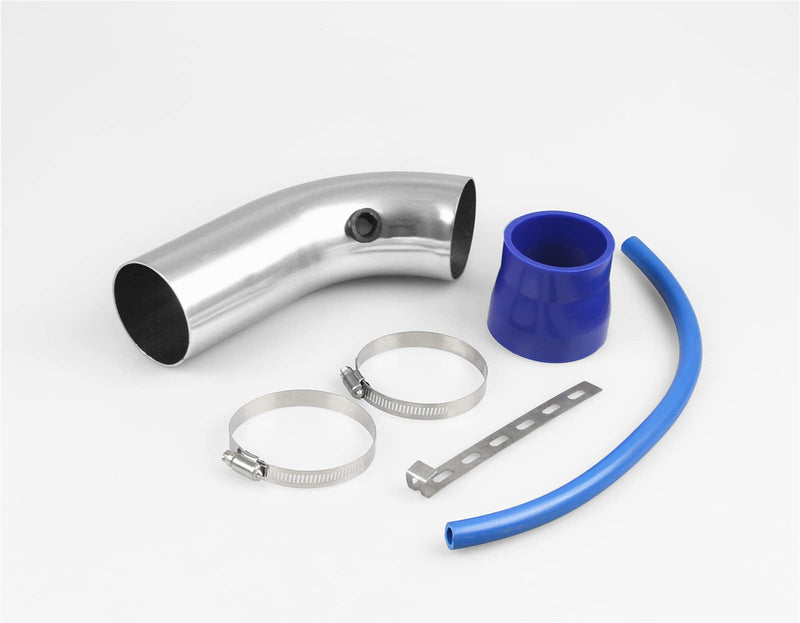 3 Inch Universal Aluminum Cold Air Intake System Filter Car Truck Turbo Piping Silver