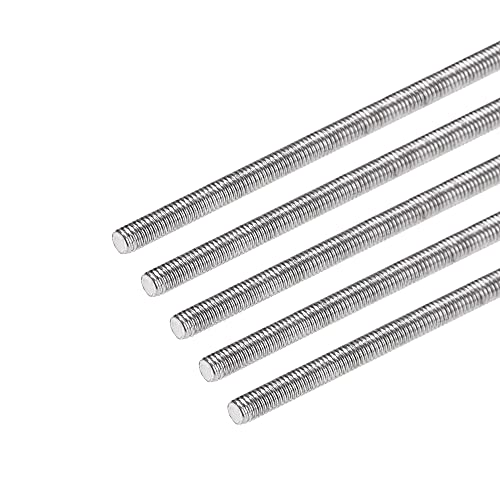 uxcell 5Pcs M3 x 500mm Fully Threaded Rod 304 Stainless Steel Right Hand Threads 5