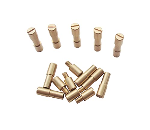 NC HAISDA Brass Corby Bolts Fasteners, EDC KnifeMakers Pivot Pin Rivets,DIY Knife Handle Studs Screws,Pack of 10 (5mm) 5mm