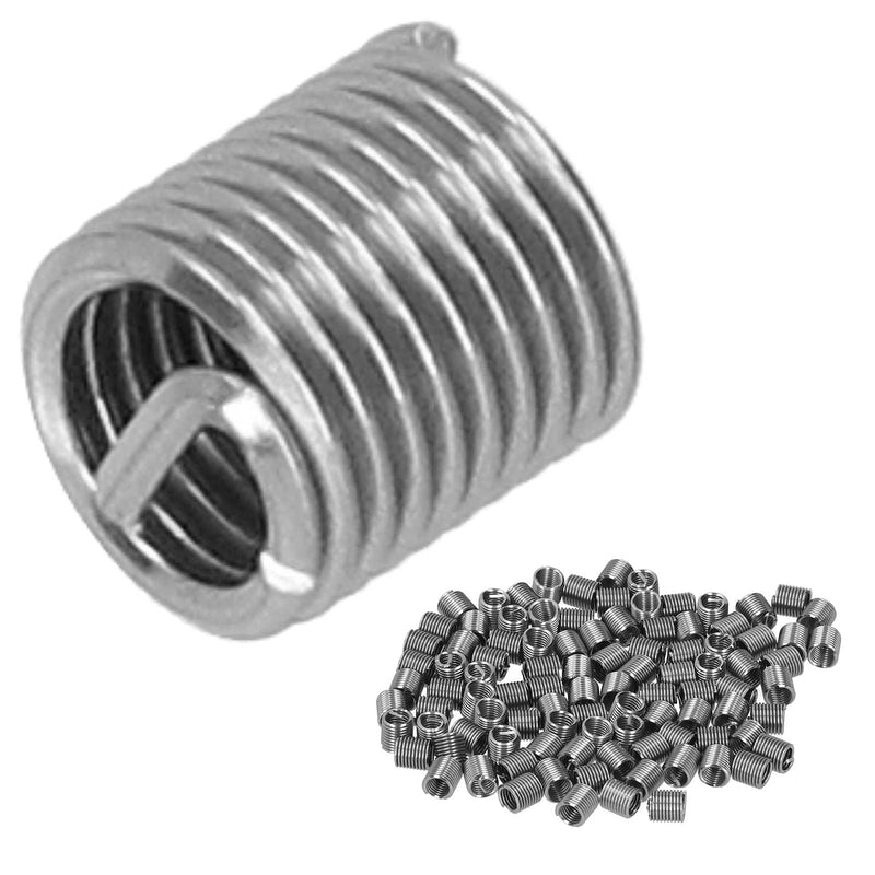 100 PCS Thread Repair Insert, M6 x 1 Helicoil Metric Thread Sleeves, Stainless Steel Wire Thread Sheaths with Different Length to Choose for Thread Repair(12mm) 12mm